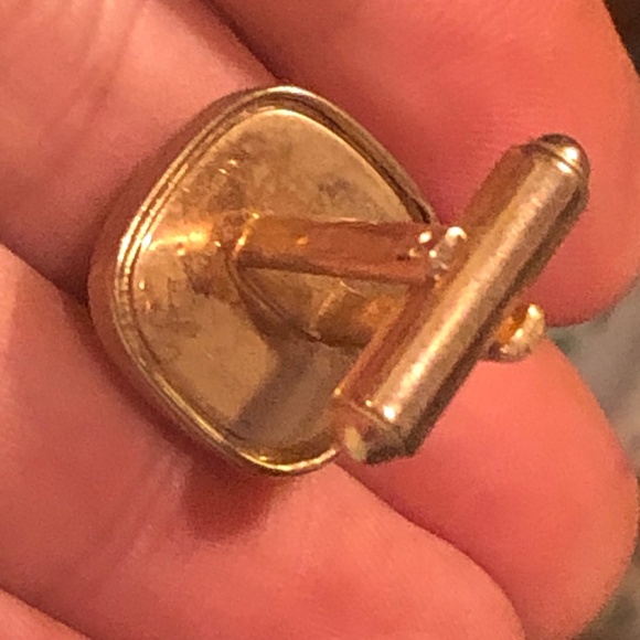 VTG FLEX-CET Masonic Freemason Tie Clips/Cuff Links Lot Red 3 pc/Black/Gold Tone - Picture 6 of 14